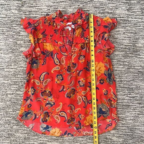 New GILNER FARRAR Sienna Blouse in Paradise Red Small - Picture 9 of 14